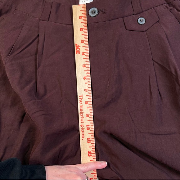 A New Day Wide Leg Pants Brown High Rise Loose Hip & Thigh NEW Women's 8R - Picture 10 of 13